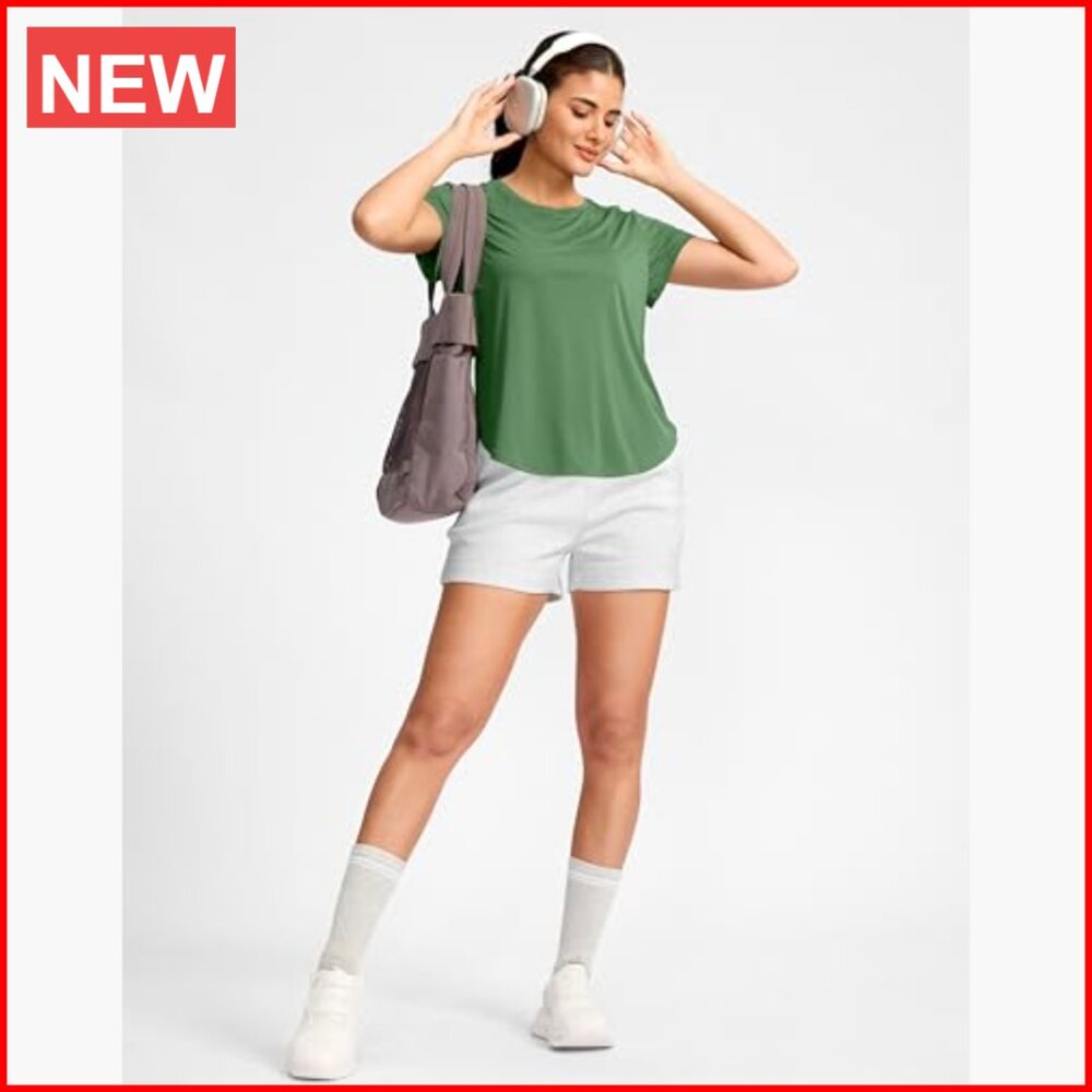 Lightweight Quick Dry Polyester Workout T-Shirt W… - image 6